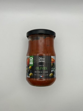 LES DÉLICES DE SAVINO Sauce olives vertes & noires BIO 190g